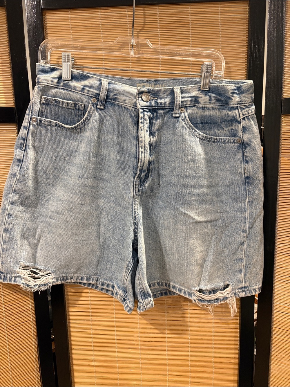 Light Blue Washed Denim Women's Shorts